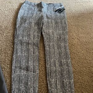 Alfani Black and White Textured Pants